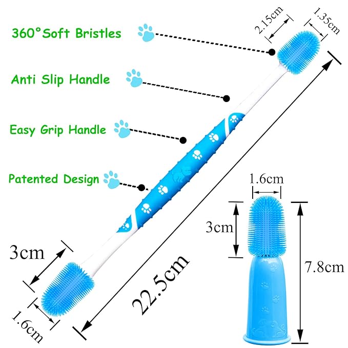 360 ° Dog Toothbrush Pet Toothbrush 360 ° Finger Toothbrush Medium and Large Dogs