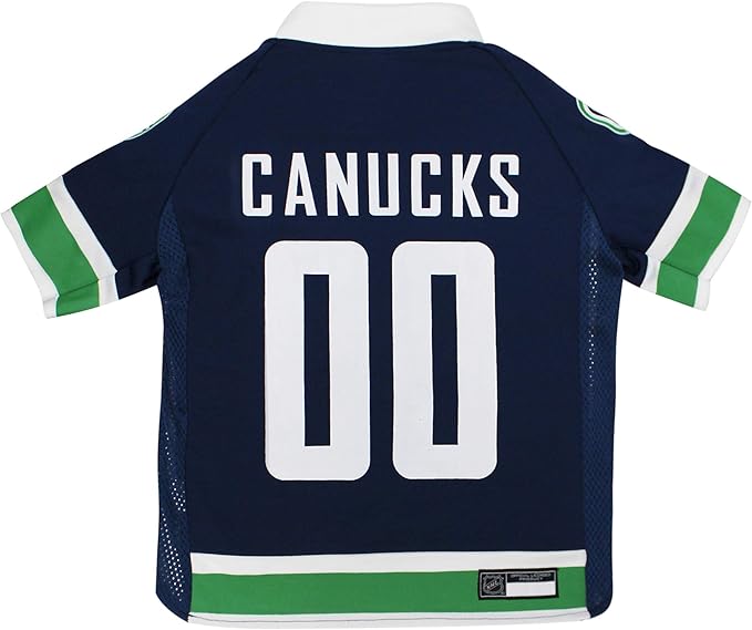 Pets First NHL Vancouver Canucks Jersey for Dogs & Cats, X-Large. - Let Your Pet Be A Real NHL Fan!