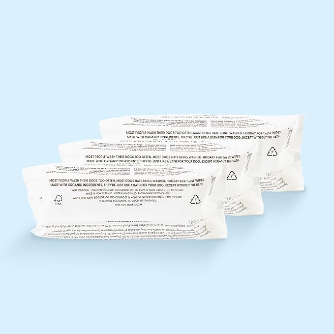 DOG by Dr Lisa - Dog Wipes - Plant-Based, Natural Bathing Wipes for Dogs - Made from 100% Compostable Bamboo - Vet-Created - Vegan, Non-Toxic - 240 Count…