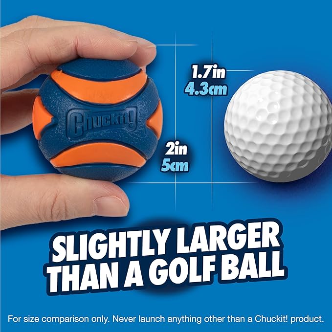 Chuckit Ultra Squeaker Ball Dog Toy, Small (2 Inch) 2 Pack for Small Breeds