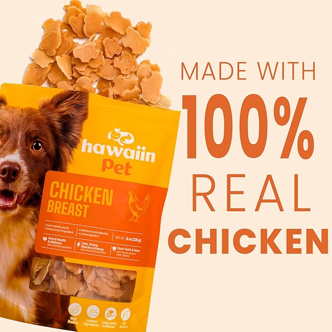Chicken Slice Training Dog Treats 8 oz, Rawhide-Free, Grain-Free, Made with Real Breast, Healthy All Natural, Long-Lasting and Great Tasting Treat
