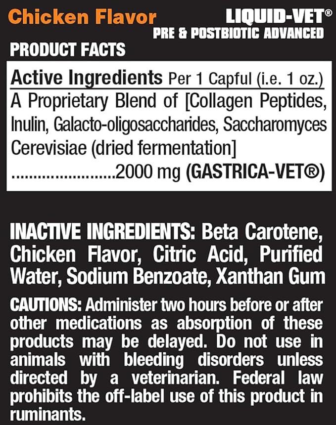 Liquid-Vet K9 Pre & PostBiotic Advanced (Chicken, 8oz/2Pack)