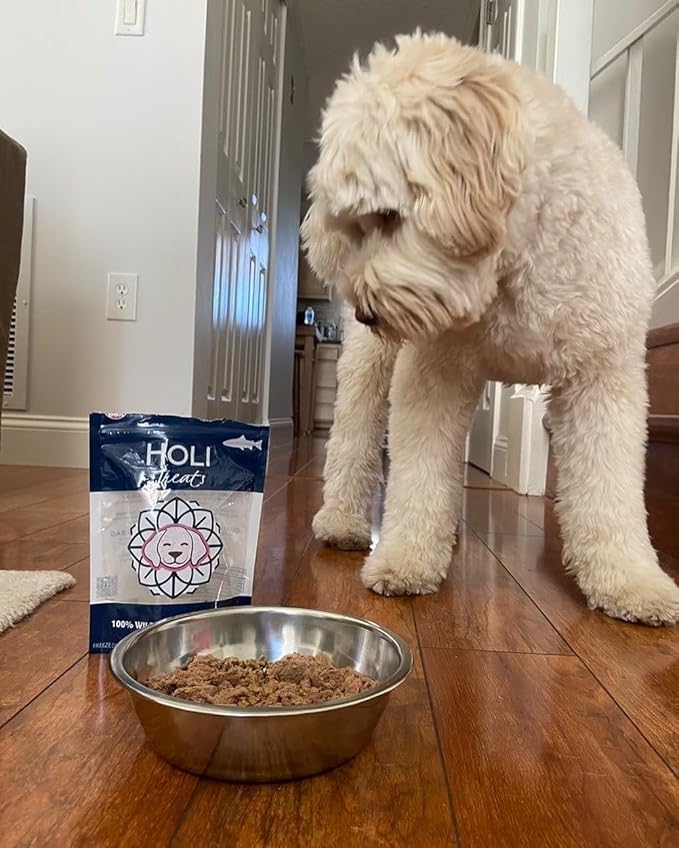 HOLI Freeze Dried Dog Food Topper - 3 Pack 2oz/Bag (Beef Liver, Chicken Breast, Salmon) Mix in Flavor Enhancer, 100% All Natural