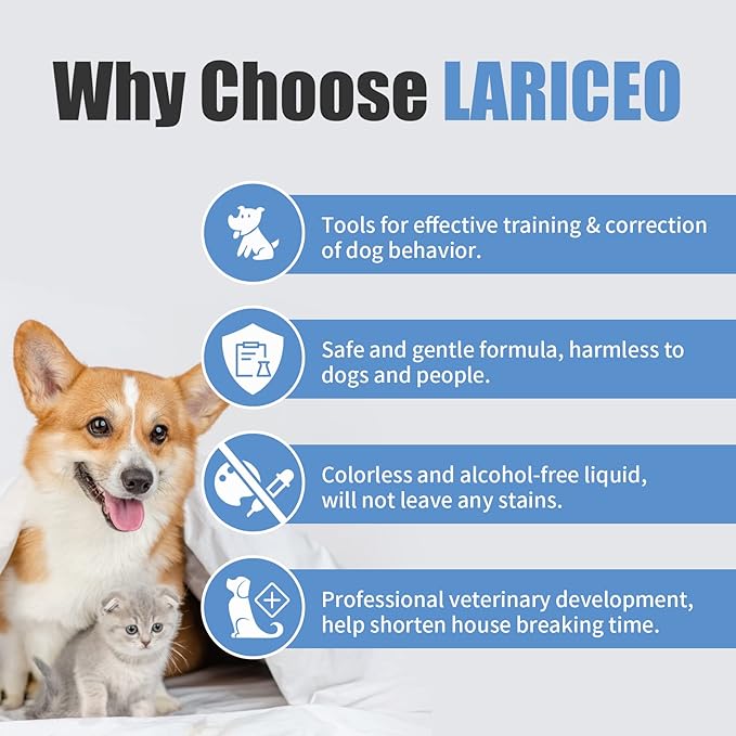 8 oz Pet Behavior Training Spray - Discourage Dog Peeing in Unwanted Areas - Safe and Gentle - Not Here Dog Spray - Achieve Positive Training Outcomes