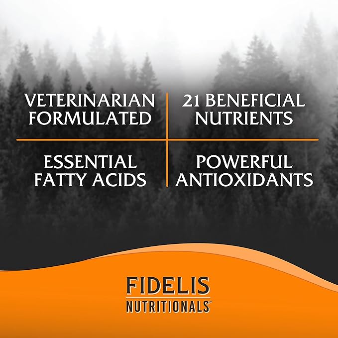 FIDELIS Dog Multivitamin Chewable (60 Vitamin Soft Chews), Made in USA, Complete Beneficial Nutrients, Vitamin & Mineral Supplement, Essential Fatty Acids, Antioxidants, Veterinarian Formulated