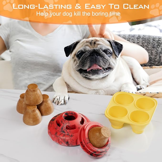 Dog Toys to Keep Them Busy,Frozen Treat Dog Enrichment Toys,Slow Food Training to Relieve Boredom and Stimulating,Dog Puzzle Treat Food Dispensing Ball Toy for Small Medium Large Dogs