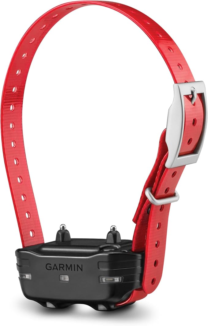 Garmin Electronic Pet Training Collars, 60-h Battery LED Buttons Black & Garmin Collar, LED Display Red