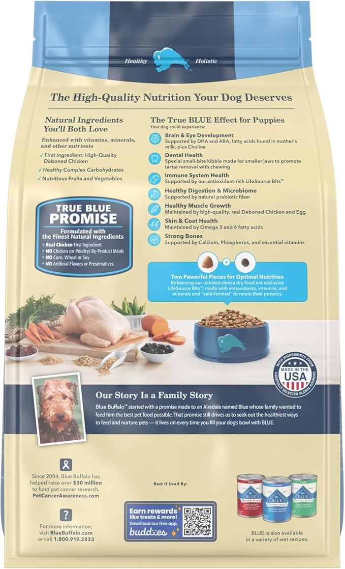 Blue Buffalo Life Protection Formula Natural Puppy Dry Dog Food, Chicken and Brown Rice 5-lb Trial Size Bag
