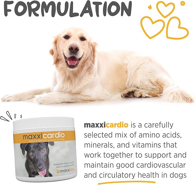 maxxicardio Heart and Cardiovascular Supplement for Dogs – Powder 5.3 oz