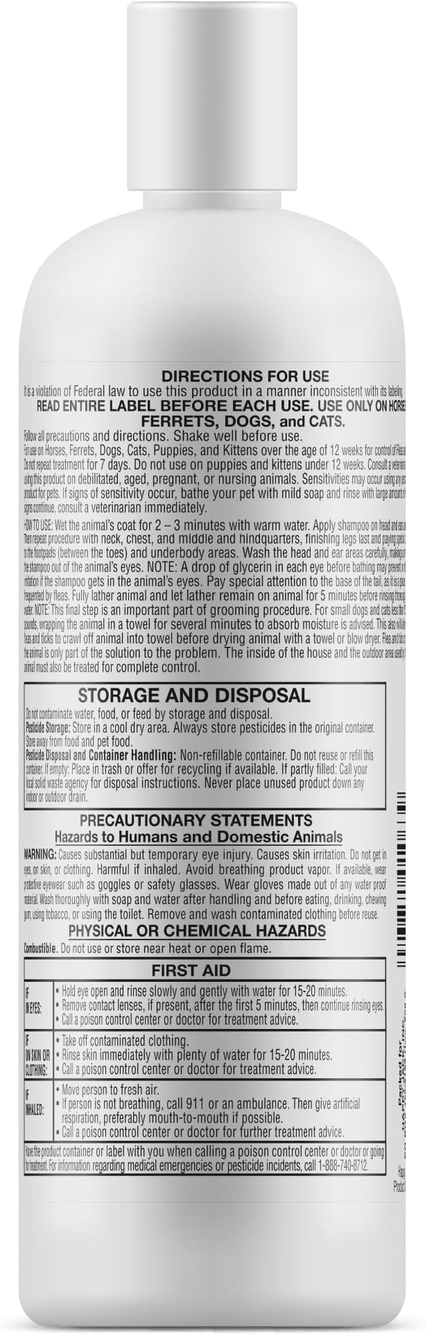 Happy Jack Paracide Flea & Tick Shampoo for Dogs, Dog Flea and Tick Treatment, Flea and Tick Prevention for Cats, 8 oz
