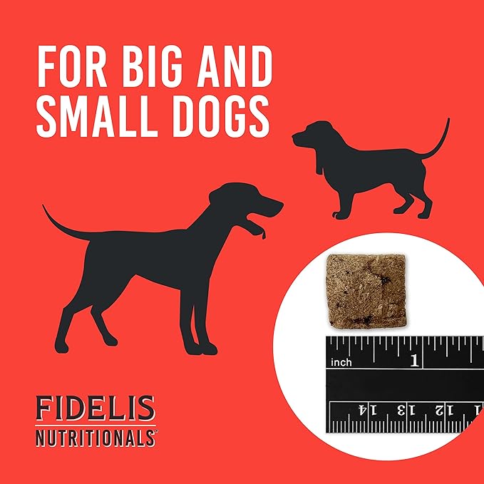 FIDELIS Freeze Dried Dog Treats for Large & Small Dogs - Made with USA Raw Beef Liver, Single Ingredient, Grain-Free, Gluten-Free (4 oz)