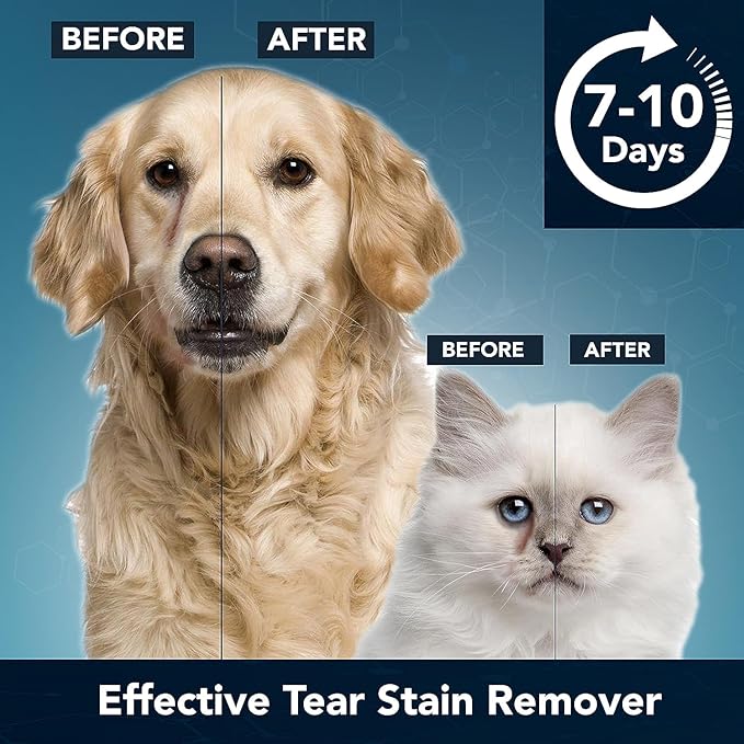 NOVEHA Nove-WiPets Ocular Hygiene Wipes for Dogs & Cats (120 Wipes), Prevents Tear Stains, Cleanses Facial Folds, Superficial Cuts & Acne