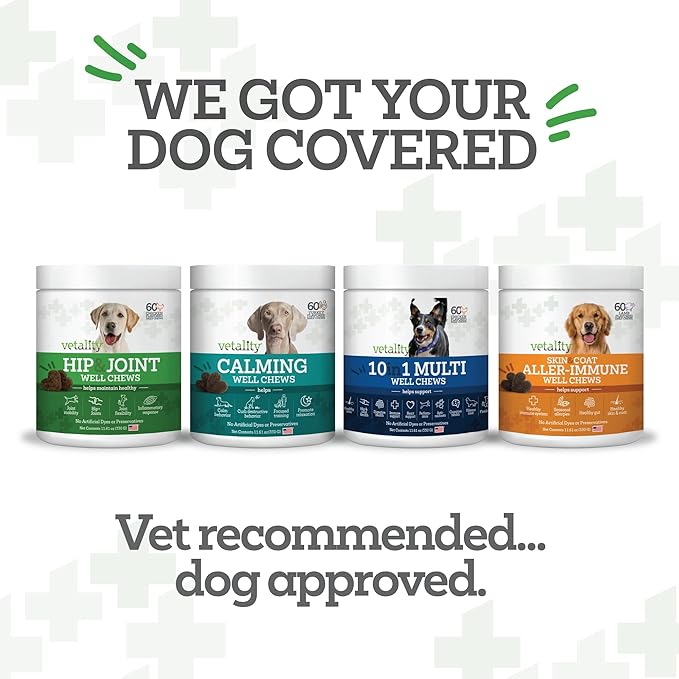 Well Chews | Soft Chew Supplements for Dogs | 60 Count | Made in USA (Hip + Joint)