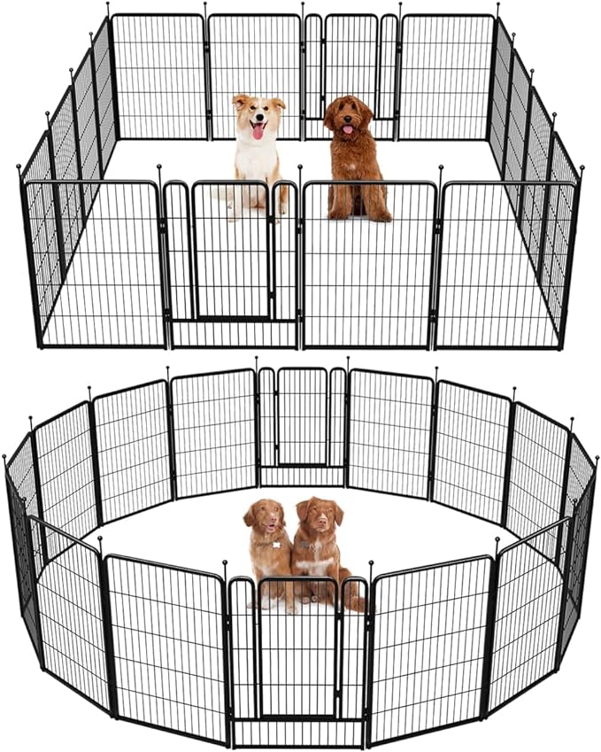 FXW Rollick Dog Playpen for Yard, RV CampingâPatented, 40 inch 16 Panels