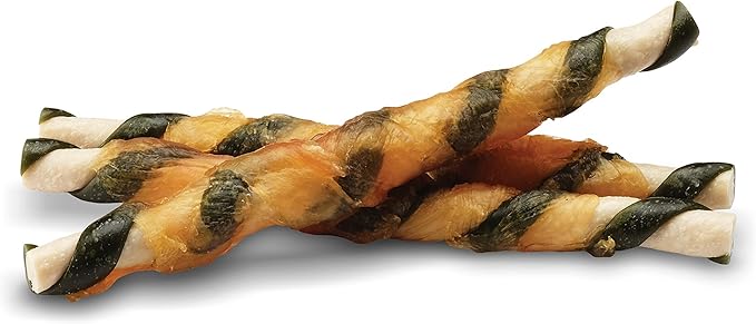 ZEUS Better Bones Twists Dog Treats, Milk and Chicken Twists 10 Pack - Rawhide Free Healthy Dog Treats