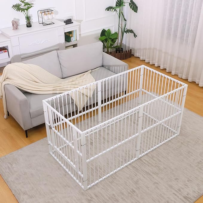 Dog Playpen 31.5" Height Puppy Pen,Heavy duty 31"- 63" Inch Extendable, Safe and Sturdy dog pens, Easy Assemble for Outdoor Indoor pet playpen