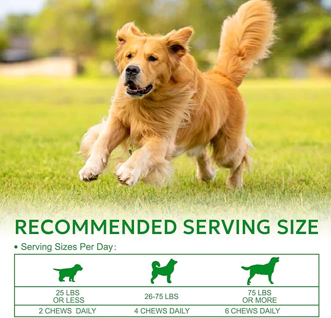Multivitamin Dog Supplement, Glucosamine Chondroitin for Dogs, Probiotics, Omega Fish Oil, Dog Supplements & Vitamins, Dog Vitamins for Skin and Coat Allergies, (Beef 180 ct)
