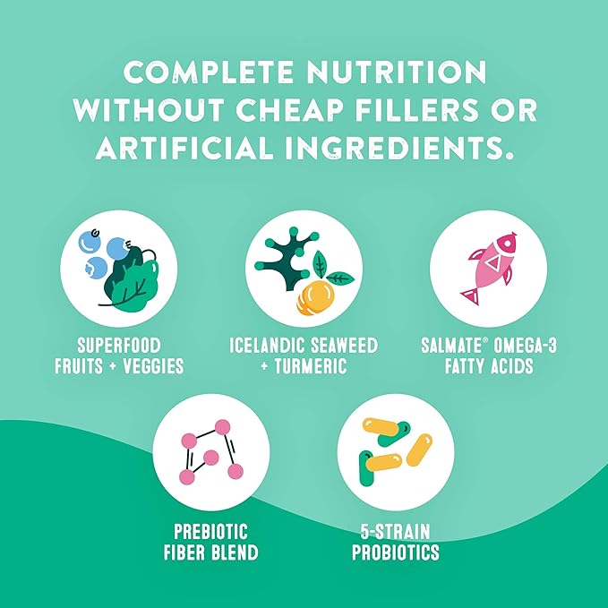 Daily Wellness Supplements for Dogs | Probiotic & Prebiotic Benefits with Fish Oil & Seaweed to Keep Your Dog Beaming All Day Long | All Breeds and Sizes | 120 Count