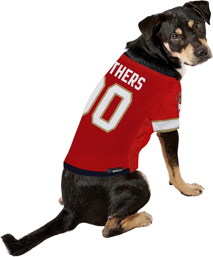 Pets First NHL Florida Panthers Jersey for Dogs & Cats, X-Small. - Let Your Pet Be A Real NHL Fan!