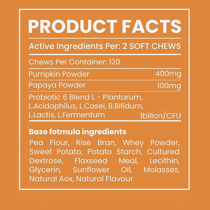 Probiotic for Dogs - 120 Chicken Flavored Soft Chews, Natural Dog Probiotics for Digestive Health, Gut Health for Dogs, Anxiety and Gas Relief, Diarrhea Control, 1 Billion CFU
