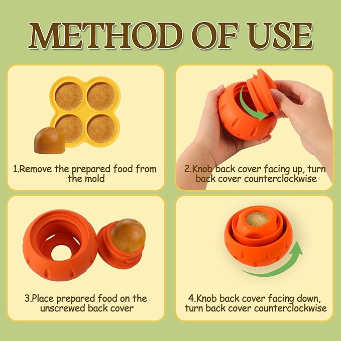 Freezable Fillable Dog Toys: Long-Lasting Rubber Dog Chew Toy with Silicone Treat Tray, Distracts Your Pup from Boredom, Reusable & Dishwasher Safe, for Large Dogs 25lbs+, Orange
