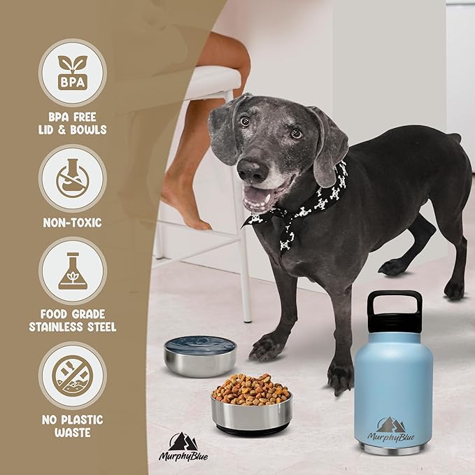 Dog Water Bottle | 32 Oz. Dog Travel Water Bottle | Lid w/Built-in Carabiner | Portable Dog Water Bottle | Portable Dog Water Bowl | Water Bottle for Dogs | Dog Water Bottle Portable