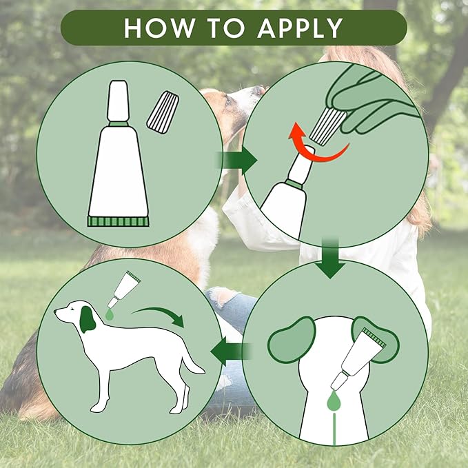 Flea and Tick Prevention for Dogs, Dogs Flea & Tick Treatment with Fipronil, Long-Lasting & Fast-Acting Topical Flea & Tick Control Drops (6 Dose, 5-22lbs)