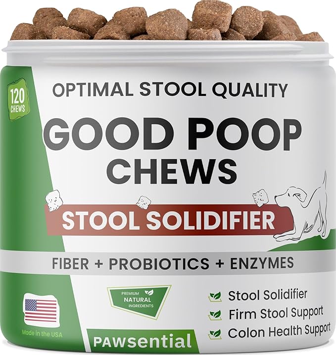 Dog Digestive Support Probiotic Chews for Good Poop - Enzymes, Probiotics, Prebiotics, and Pumpkin for Dogs - Improve Stool Quality and Consistency - Relief from Gas, Constipation, Diarrhea - 120ct