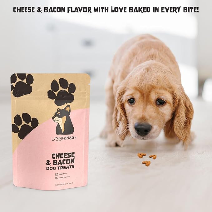 All Natural, Made in The USA, and Grain Free Dog Treats, Cheese & Bacon Flavor, Low Calorie, 100% Recycled Packaging