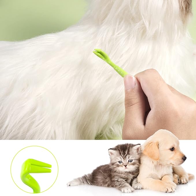 6pcs Tick Removal Tool, Tick Remover for Dogs Cats and Humans Convenient Tick Remover Plastic with Tweezers Comb and Magnifying Glass