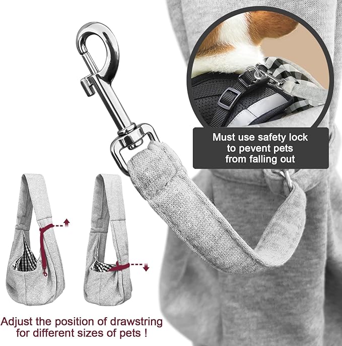 Dog Carrier Sling - Stylish and Convenient - Comfortable Dog Purse for Traveling - Secure Bag for On-The-Go Pet Parents - Perfect for Small Dogs - Fashionable and Functional - stay Hands-Free