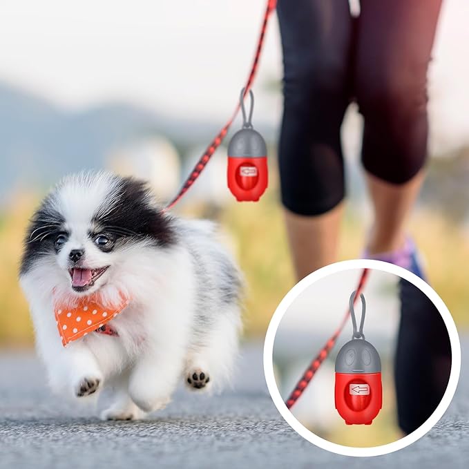 Zhehao 50 Pcs Dog Poop Trash Bag Holder Dispenser Dog Poop Waste Bag Holder Plastic Dog Waste Bag for Leash with Hook and Leak Proof PET Waste Bags for Walking Hiking Camping (Penguin)