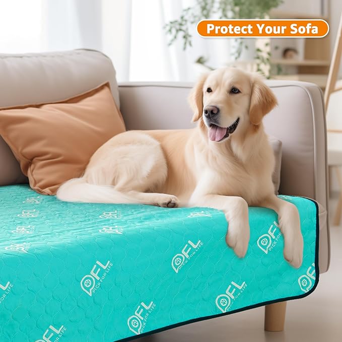 Washable Pee Pads for Dogs(Playpen not Included), 63" x 63" Puppy Pads Green, Fast Absorbent Reusable Whelping Pads for 24inch 8 Panels Dog Playpen, Square