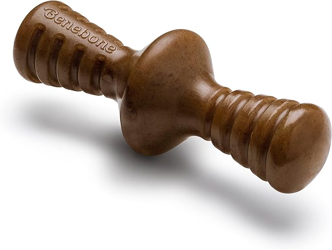 Benebone 2-Pack Maplestick/Zaggler Durable Dog Chew Toys, Real Maplewood, Real Bacon, Made in USA Medium