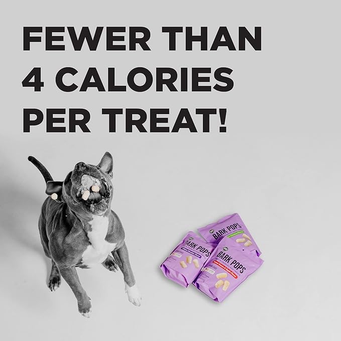 BIXBI Bark Pops, Sweet Potato and Apple (4 oz, 1 Pouch) - Crunchy Small Training Treats for Dogs - Wheat Free and Low Calorie Dog Treats, Flavorful Healthy and All Natural Dog Treats
