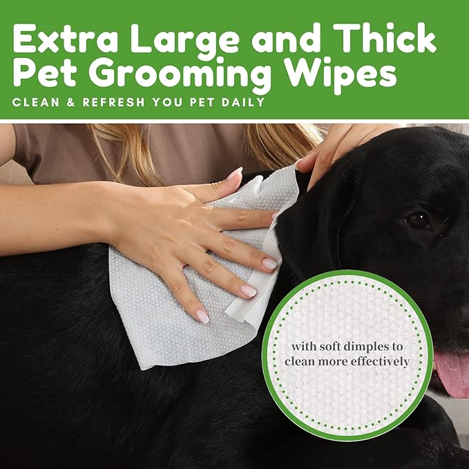 VIETDAI Dog Wipes for Paws and Butt Cleaning Deodorizing Pet Grooming Bath Wipes with Aloe Vera and Vitamin E Hypoallergenic Cat Wipes for Eyes Ears Face Body Fur - 400 Count Puppy Wipes