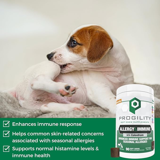 Nootie Progility Allergy Relief Supplement, Itch Relief Supplement for Dogs, 90 Soft Chews per Container