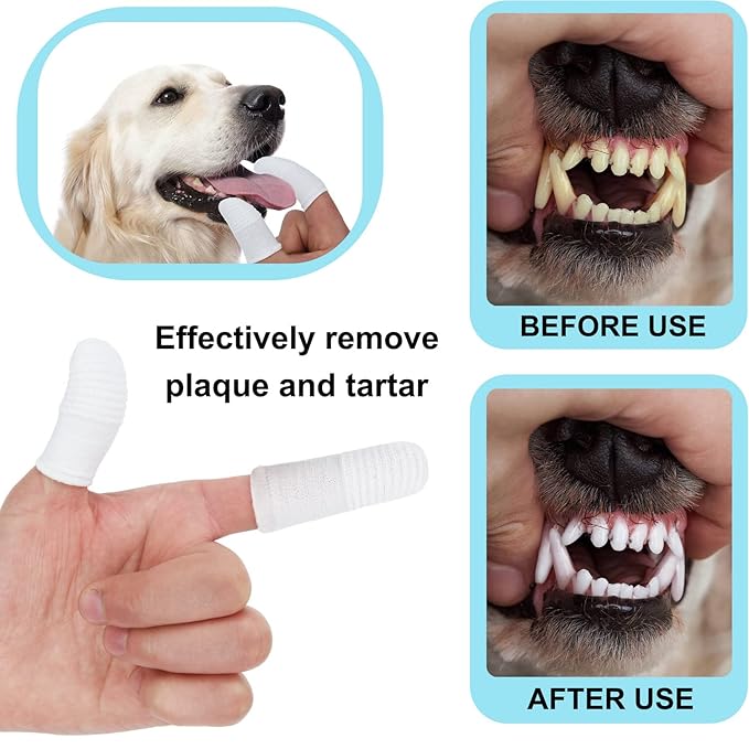Dog Toothbrush Cat & Dog Toothbrush Soft Bristle Pet Toothbrush Combo Pack for The Dental Care of Your Small to Large Dogs, Cats, Most Pets