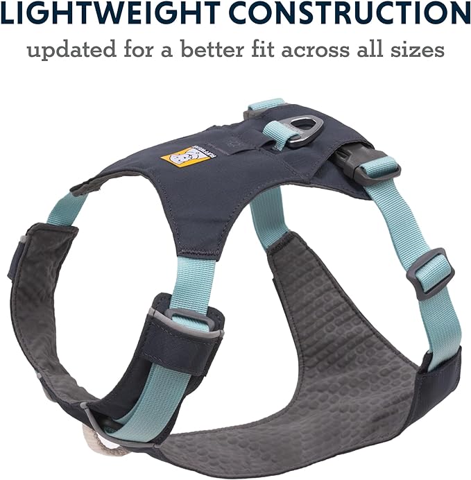 Ruffwear, Hi & Light, Everyday Lightweight Dog Harness, Trail Running, Walking, Hiking, All-Day Wear, Basalt Gray, Medium
