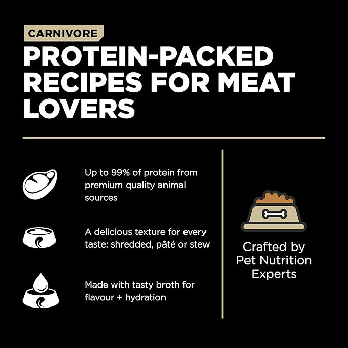 GO! SOLUTIONS Carnivore Protein Rich Wet Dog Food - Grain Free Shredded Lamb and Wild Boar - Complete & Balanced Nutrition for All Life Stages, 12.5 oz (Pack of 6)