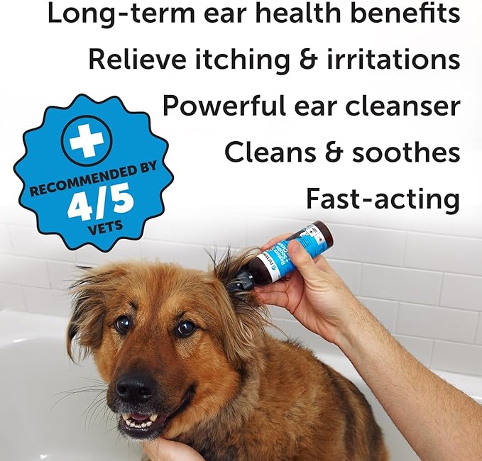 Pet Honesty Restore + Soothe Ear Cleaner for Dogs & Cats, Soothes Itching, Gentle on Sensive Ears, Irritation and Aches (Aloe Vera) - 4oz