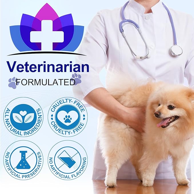 Dog Allergy Relief Chews, Itch Relief for Dogs, Allergy Relief Dog Treats w/Omega 3 + Pumpkin + Enzymes, Anti Itch Support & Hot Spots, Skin & Coat Immune Health Supplement for Dogs