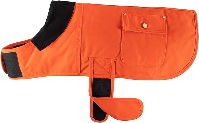 Carhartt Firm Duck Insulated Dog Chore Coat Hunter Orange/Brass, Small