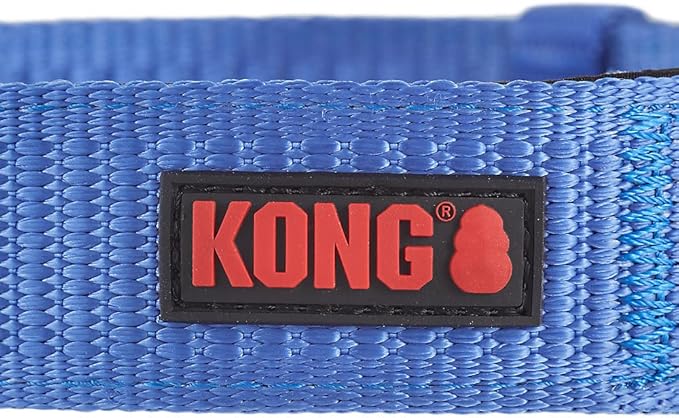KONG Max HD Ultra Durable Neoprene Padded Dog Collar (Medium, Blue)