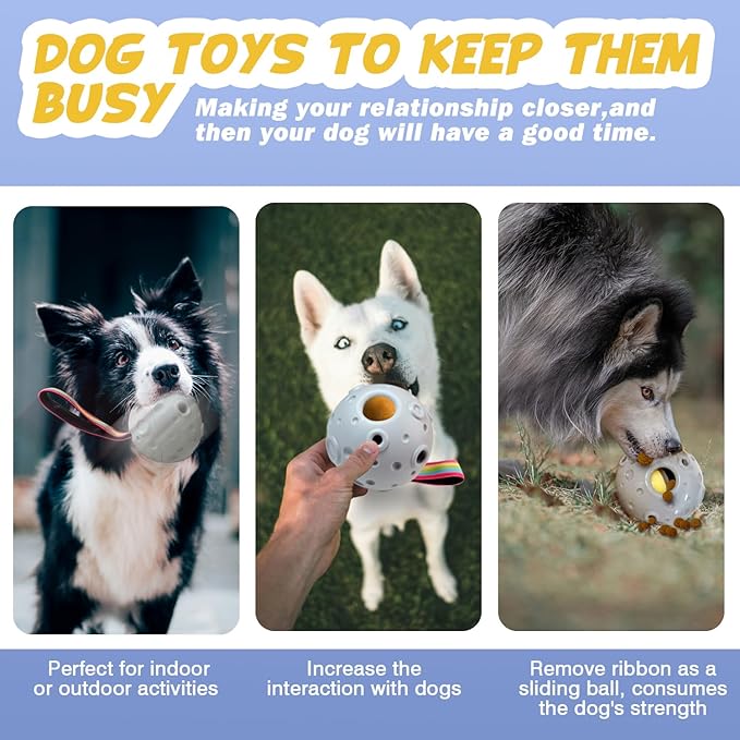 Dog Puzzle Toy, Frozen Fillable Dog Food Dog Enrichment Toys to Keep Them Busy,Treat Dispensing Dog Toy,Dog Ball Toys for 10-80Lbs,Safety Rubber Dog Chew Toys,Easy to Clean Interactive Dog Treats Toy