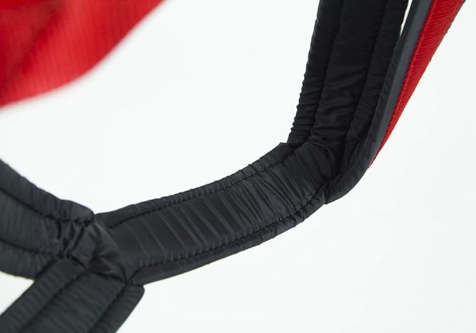 Neewa X-Back Racing Harness - Medium/Large, Red | High-Performance, Reflective Gear for Slim, Long-Bodied Dogs | Suitable for Canicross, Skijoring | Neck 16in, Chest 30in, Back 24in