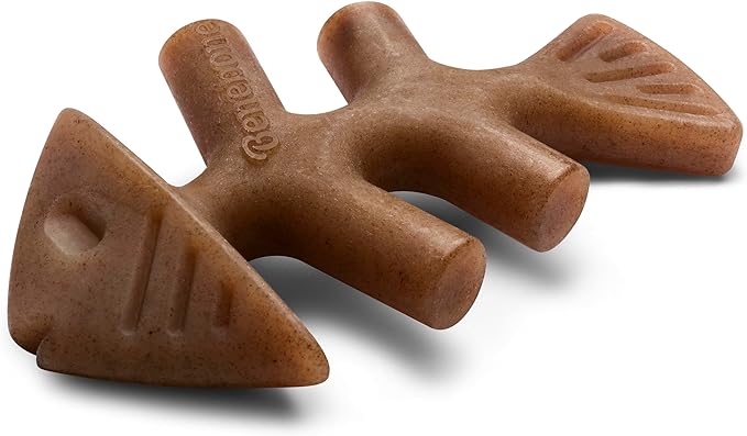 Benebone Fishbone Durable Dog Chew Toy for Aggressive Chewers, Real Fish, Made in USA, Small
