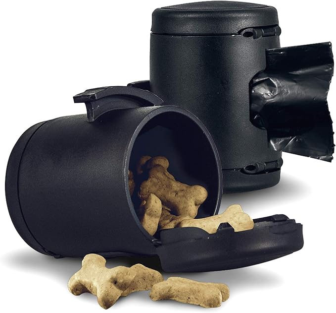 FLEXI Multi Box – Add on for FLEXI Retractable Leashes, Poop Bag Dispenser, Dog Treat Holder for Training, Multipurpose Box, Black