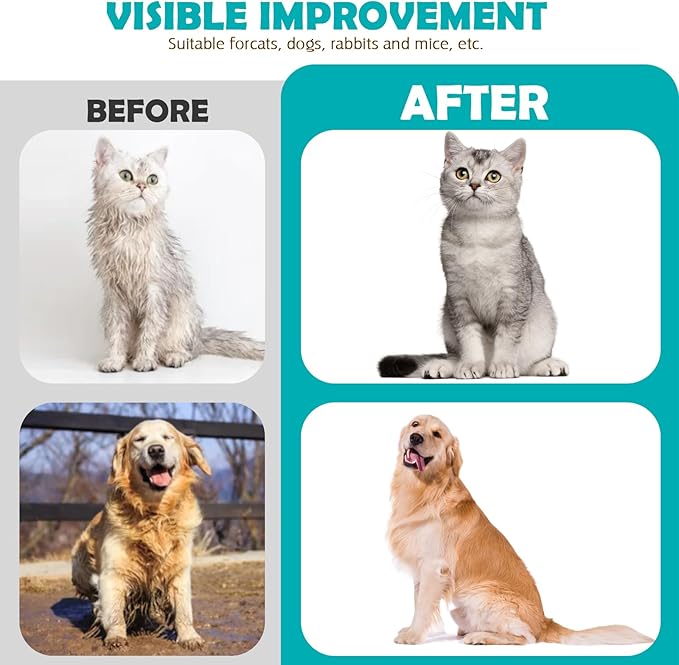 Cleaning & Deodorizing Grooming Gloves,Pet Bathing Wipes for Dogs & Cats & Rabbit, Nourish Fur Glove Wipes for Daily Care and Traveling, Rinse Free,(6 PCS)