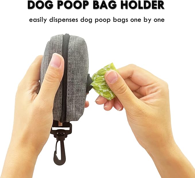 2 Pack Dog Poop Bag Holder, Poop Bag Holders for Leashes, Pet Dog Waste Bag Dispenser Leash Attachment – Fits Any Dog Leash – Includes 2 Pack Poop Bag Dispenser